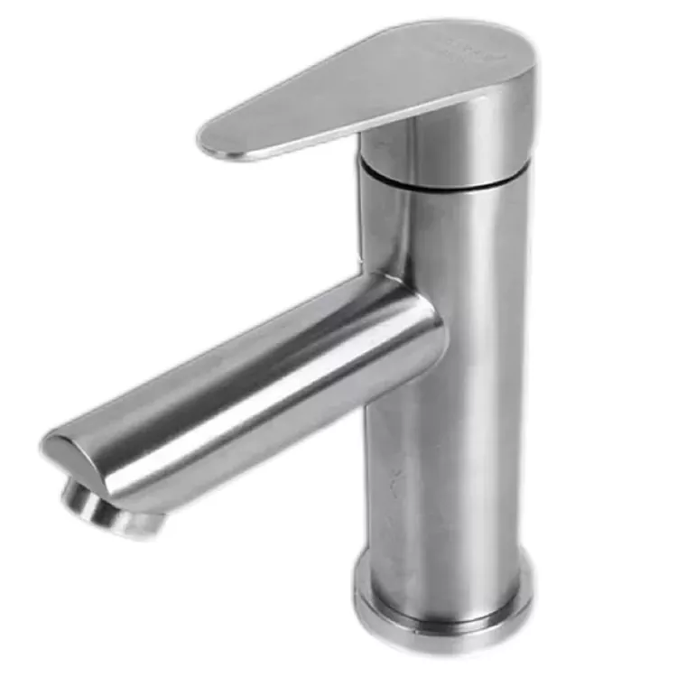 Làimhseachadh còmhnard siolandair faucet basan teth is fuar