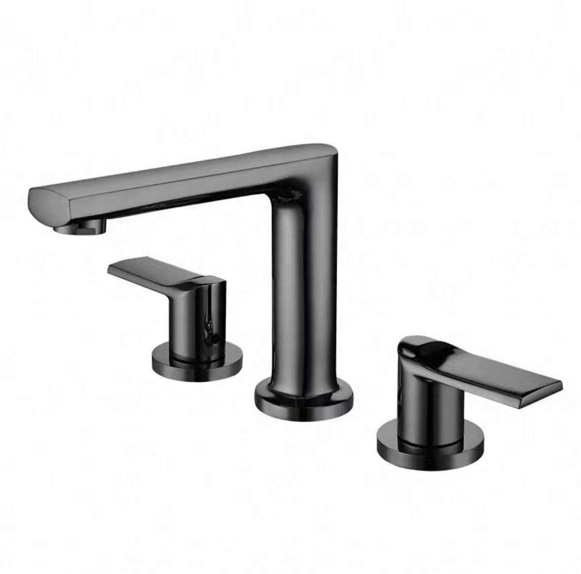 Faucet trì-làimhseachaidh sgàthan dubh gleansach