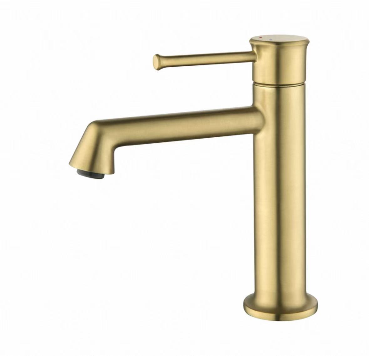 Faucet aon-smachd siolandair òir matte