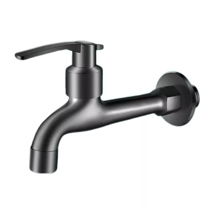Faucet fuar singilte air a chuir suas le balla minimalist le fad leudaichte