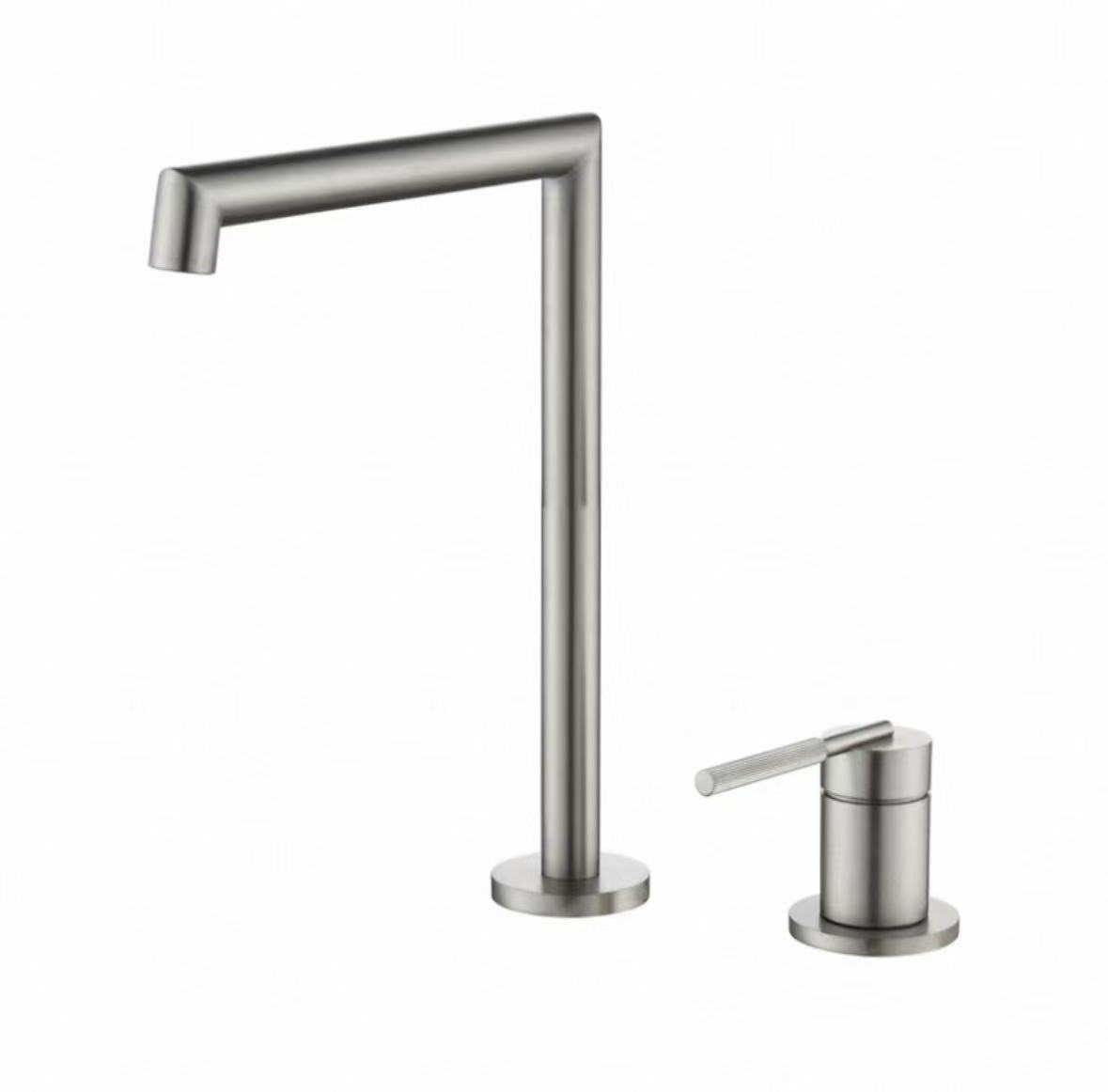 Faucet Split Geometric Silver Mirror